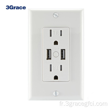 3.6A Prise de socket de sortie murale USB avec wifi